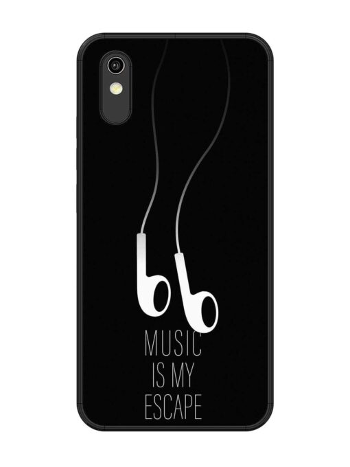 Music Is My Escape Glossy Metal Phone Cover for Vivo Y1S Zapvi