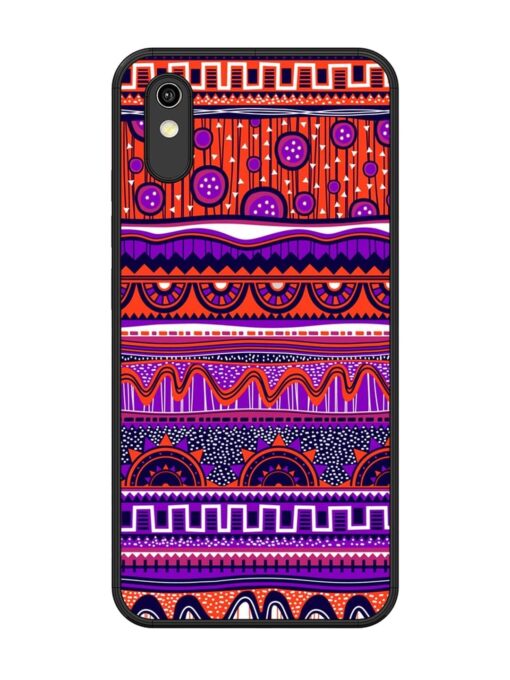 Ethnic Seamless Pattern Glossy Metal TPU Phone Cover for Vivo Y1S Zapvi