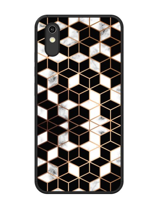 Vector Marble Texture Glossy Metal Phone Cover for Vivo Y1S Zapvi