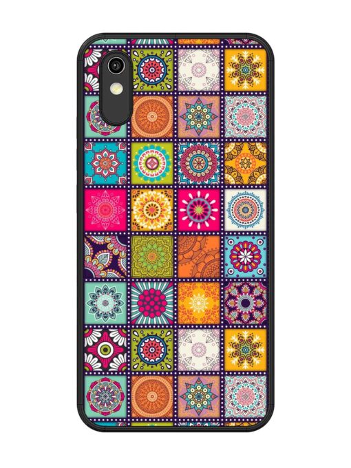 Seamless Pattern Vintage Glossy Metal Phone Cover for Vivo Y1S Zapvi