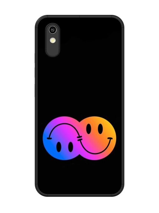 Gradient Smile Art Glossy Metal TPU Phone Cover for Vivo Y1S Zapvi