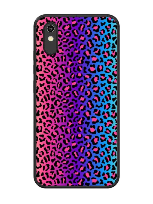 Colorful Leopard Seamless Glossy Metal Phone Cover for Vivo Y1S Zapvi