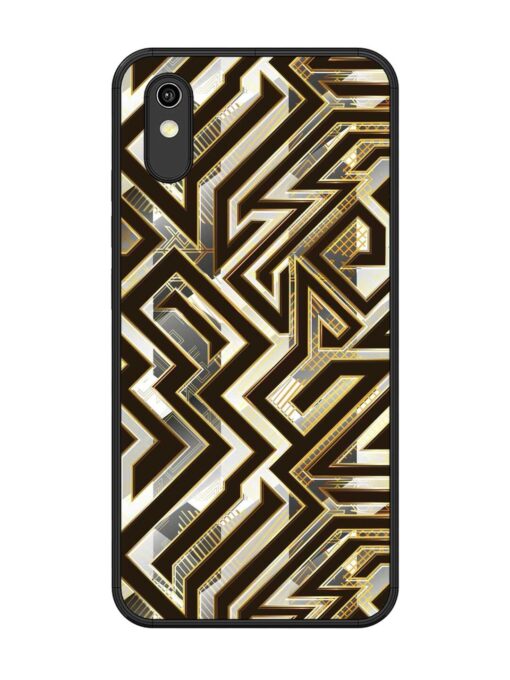 Technology Geometric Seamless Glossy Metal Phone Cover for Vivo Y1S Zapvi