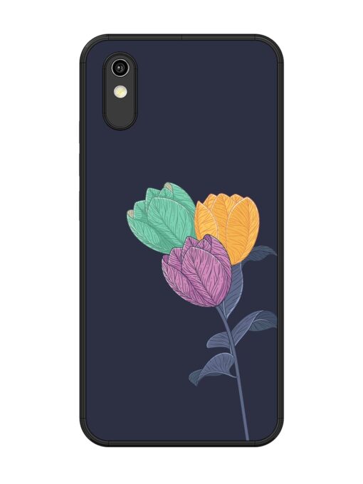 Flower Vector Glossy Metal Phone Cover for Vivo Y1S Zapvi