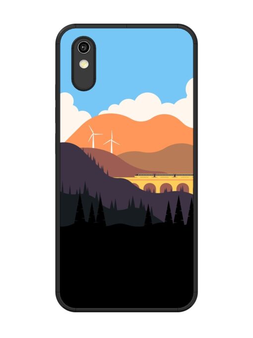 Minimal Mountain Vector Glossy Metal Phone Cover for Vivo Y1S Zapvi