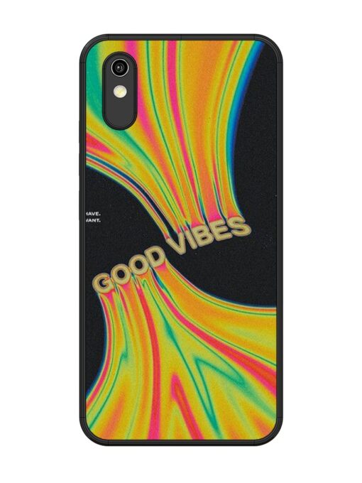 Good Vibes Glossy Metal Phone Cover for Vivo Y1S Zapvi