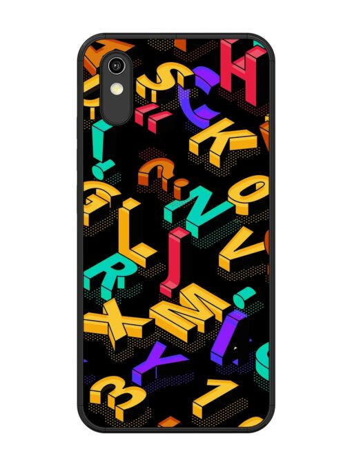 Seamless Pattern With Letters Glossy Metal Phone Cover for Vivo Y1S Zapvi