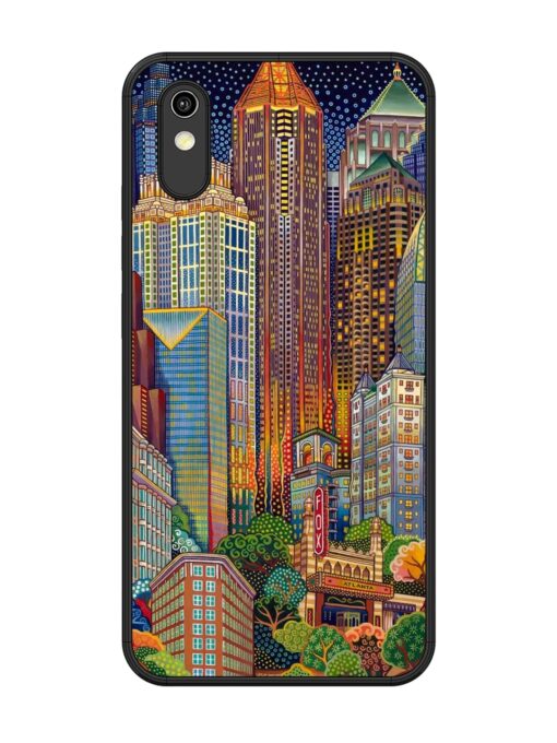 Cityscapes Art Glossy Metal Phone Cover for Vivo Y1S