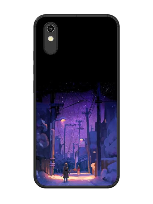 Winter Anime Art Glossy Metal Phone Cover for Vivo Y1S Zapvi