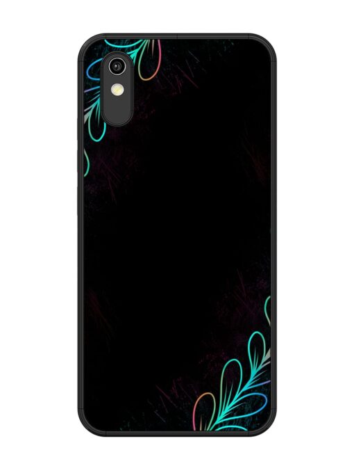 Decorative Line Art Glossy Metal Phone Cover for Vivo Y1S Zapvi