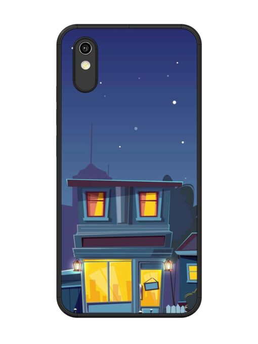 Vector Night House Glossy Metal Phone Cover for Vivo Y1S Zapvi