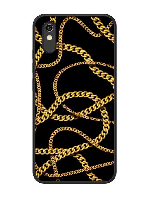 Decorative Golde Chain Glossy Metal Phone Cover for Vivo Y1S Zapvi