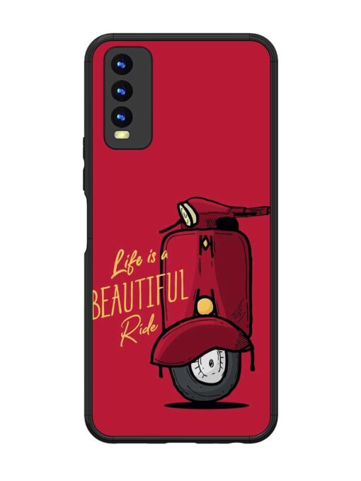 Life Is Beautiful Rides Glossy Metal Phone Cover for Vivo Y20 Zapvi