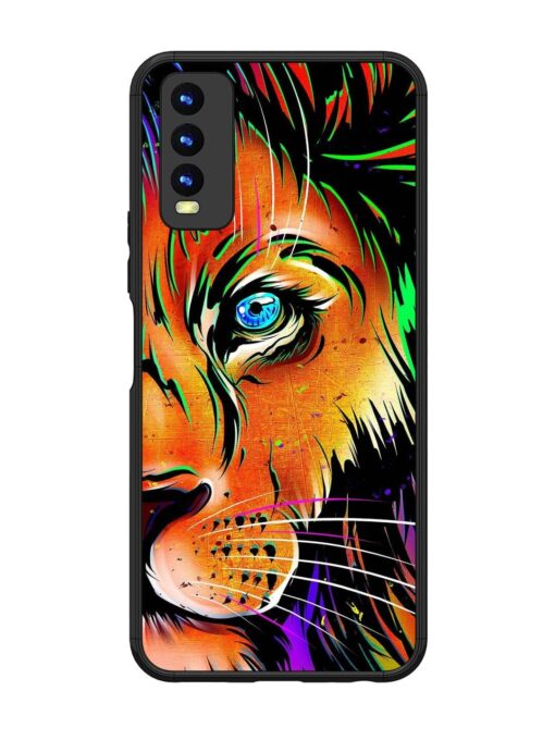 Colorful Lion Design Glossy Metal TPU Phone Cover for Vivo Y20 Zapvi