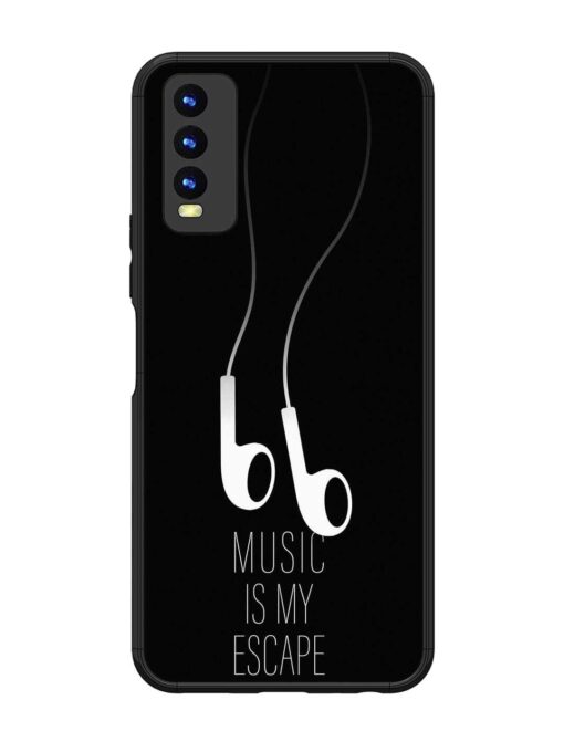 Music Is My Escape Glossy Metal Phone Cover for Vivo Y20 Zapvi