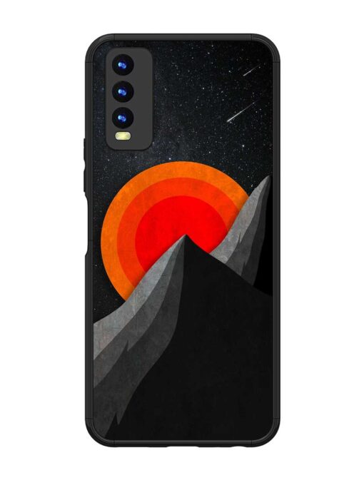 Black Mountain Glossy Metal Phone Cover for Vivo Y20 Zapvi