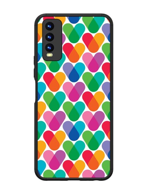 Overlapping Colors Colorful Glossy Metal TPU Phone Cover for Vivo Y20 Zapvi