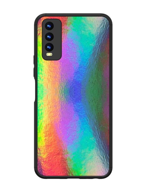 Colorful Holographic Background Glossy Metal TPU Phone Cover for Vivo Y20 Zapvi