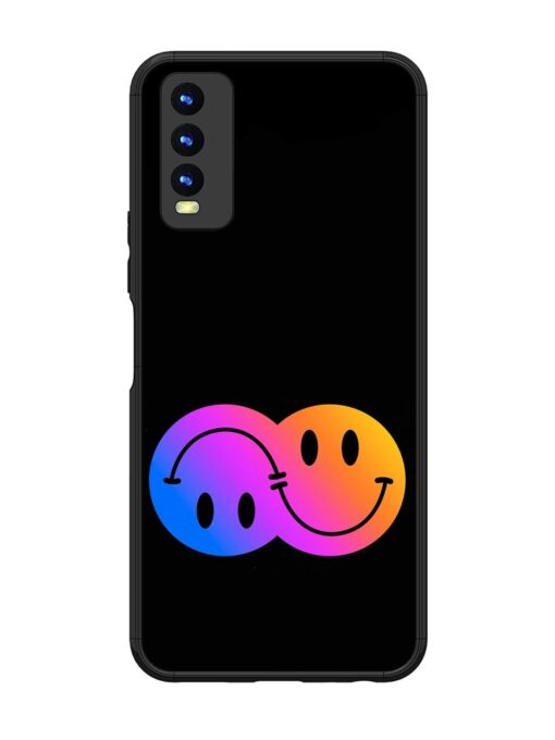 Gradient Smile Art Glossy Metal TPU Phone Cover for Vivo Y20 Zapvi