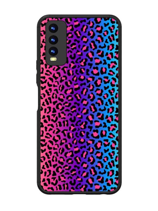 Colorful Leopard Seamless Glossy Metal Phone Cover for Vivo Y20 Zapvi