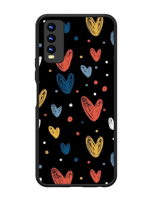 Happy Valentines Day Glossy Metal TPU Phone Cover for Vivo Y20 Zapvi