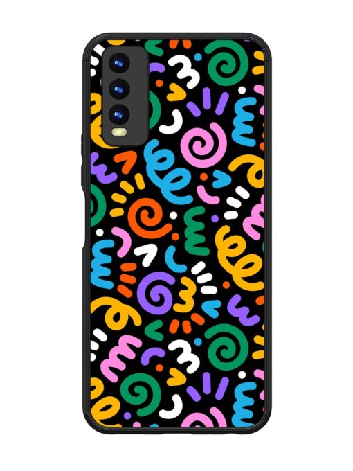 Colorful Seamless Vector Glossy Metal Phone Cover for Vivo Y20 Zapvi