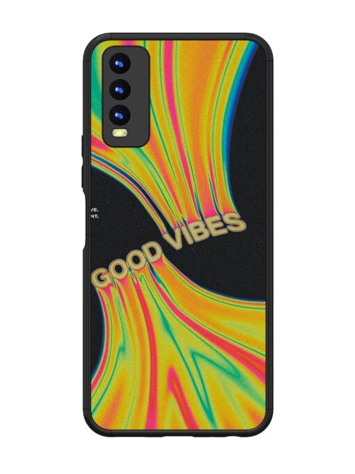 Good Vibes Glossy Metal Phone Cover for Vivo Y20 Zapvi