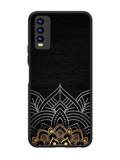 Decorative Golden Pattern Glossy Metal Phone Cover for Vivo Y20 Zapvi