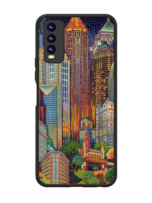 Cityscapes Art Glossy Metal Phone Cover for Vivo Y20 Zapvi