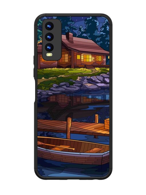 Village Night Scene Glossy Metal Phone Cover for Vivo Y20 Zapvi