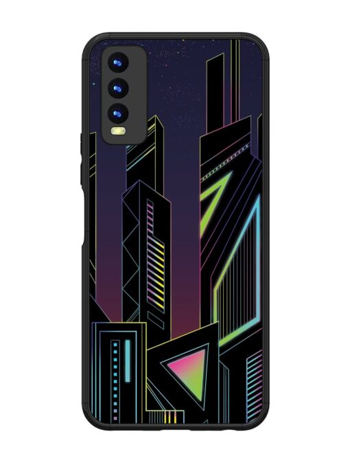 Neon Dreamscape Glossy Metal Phone Cover for Vivo Y20 Zapvi