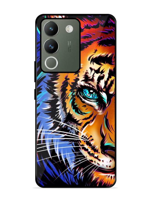 Colorful Lion Art Glossy Metal Phone Cover for Vivo Y200 (5G) Zapvi