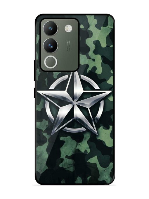 Indian Army Star Design Glossy Metal Phone Cover for Vivo Y200 (5G) Zapvi