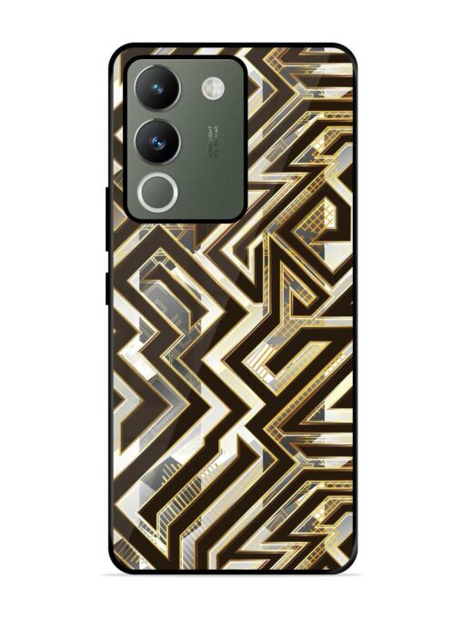 Technology Geometric Seamless Glossy Metal Phone Cover for Vivo Y200 (5G) Zapvi