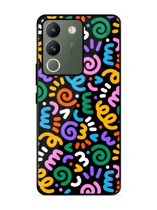 Colorful Seamless Vector Glossy Metal Phone Cover for Vivo Y200 (5G)