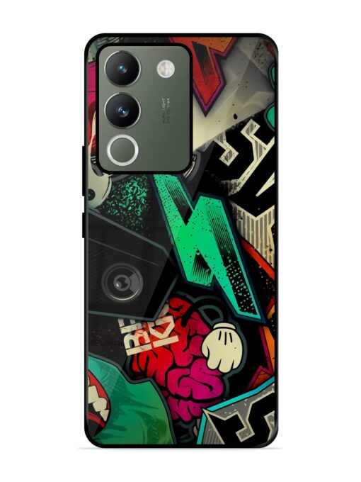 Graffiti Art Glossy Metal Phone Cover for Vivo Y200 (5G) Zapvi