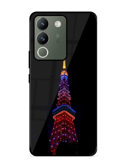 Eiffel Tower Night View Glossy Metal Phone Cover for Vivo Y200 (5G) Zapvi