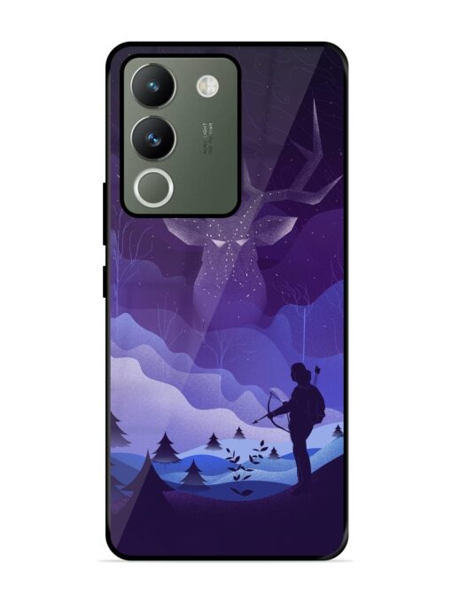 Deer Forest River Glossy Metal Phone Cover for Vivo Y200 (5G) Zapvi