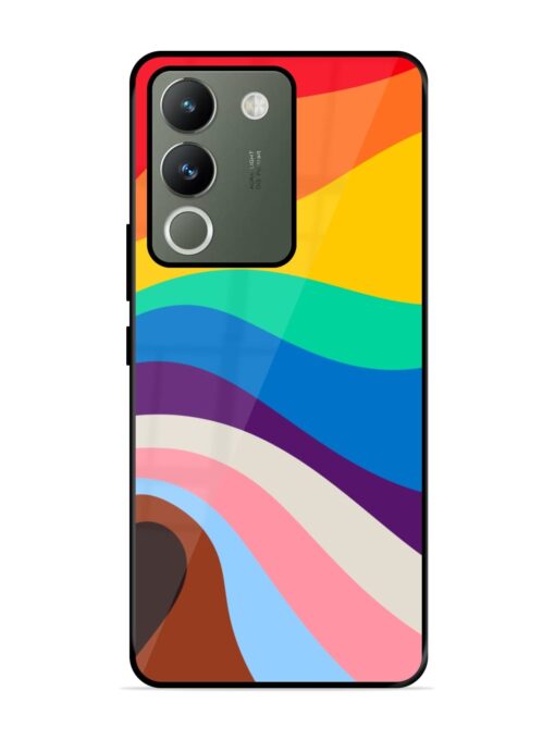 Minimal Pride Art Glossy Metal Phone Cover for Vivo Y200 (5G)