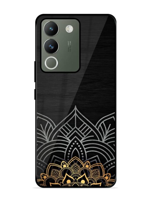 Decorative Golden Pattern Glossy Metal Phone Cover for Vivo Y200 (5G) Zapvi