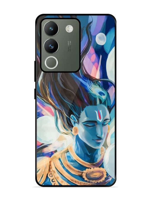 Bhagwan Sri Krishna Glossy Metal Phone Cover for Vivo Y200 (5G) Zapvi