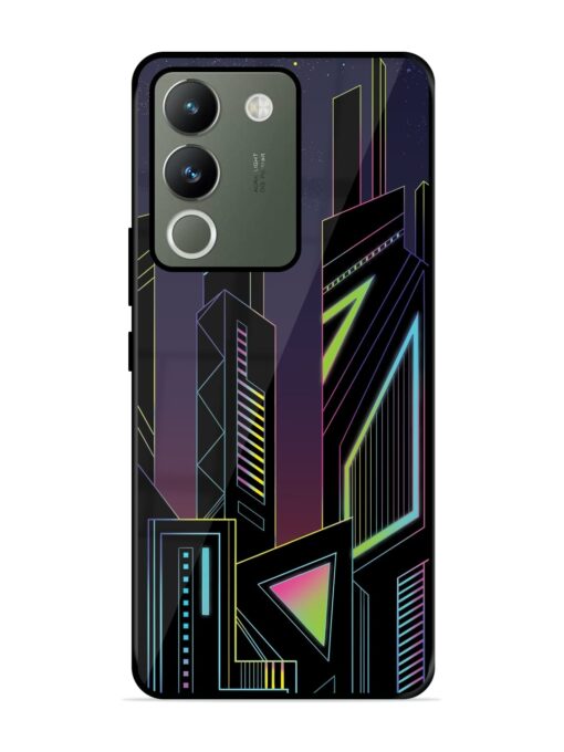 Neon Dreamscape Glossy Metal Phone Cover for Vivo Y200 (5G) Zapvi