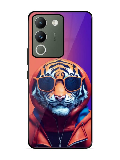 Tiger Animation Glossy Metal Phone Cover for Vivo Y200 (5G) Zapvi