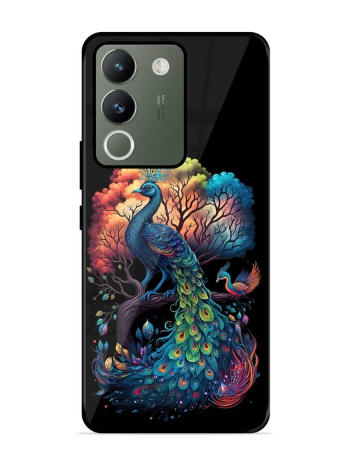 Peacock Tree Art Glossy Metal Phone Cover for Vivo Y200 (5G) Zapvi