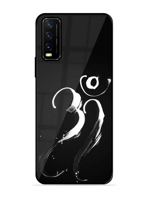 Om Logo Glossy Metal Phone Cover for Vivo Y20A Zapvi