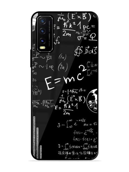 E=Mc2 Mass?Energy Equivalence Glossy Metal Phone Cover for Vivo Y20A Zapvi