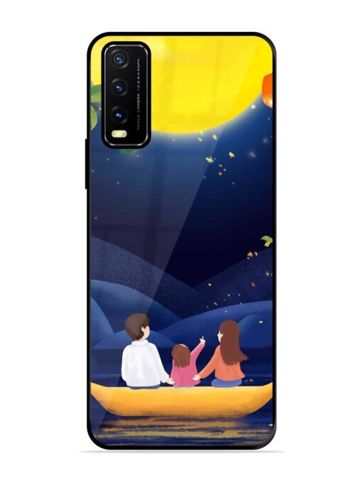 Happy Family And Beautiful View Glossy Metal Phone Cover for Vivo Y20A Zapvi