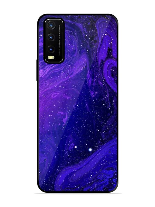 Galaxy Acrylic Abstract Art Glossy Metal Phone Cover for Vivo Y20A Zapvi