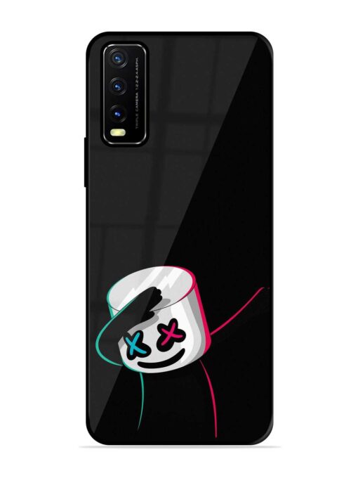 Black Marshmallow Glossy Metal Phone Cover for Vivo Y20A Zapvi