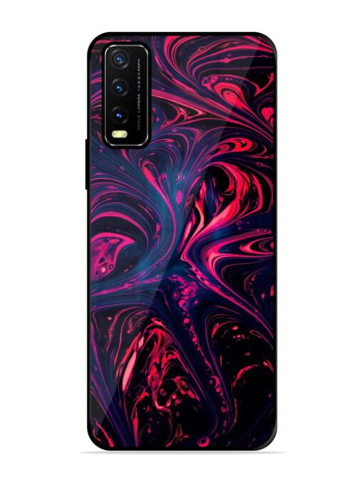 Abstract Background Glossy Metal Phone Cover for Vivo Y20A Zapvi